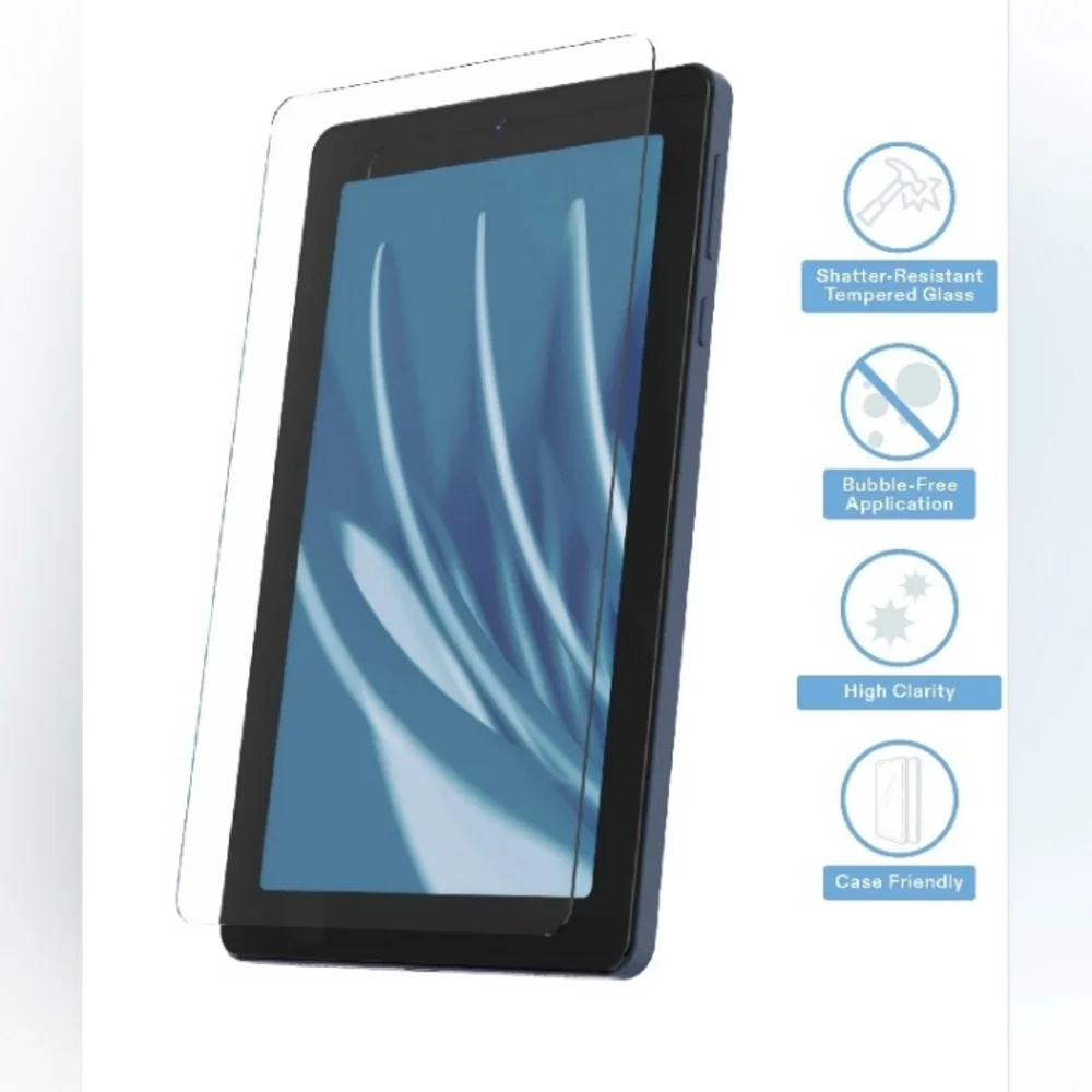 Glass Screen Protector for Onn. 7 Tablet Gen 1 2 3 4 (2019 to 2022) FREE MOUNTS